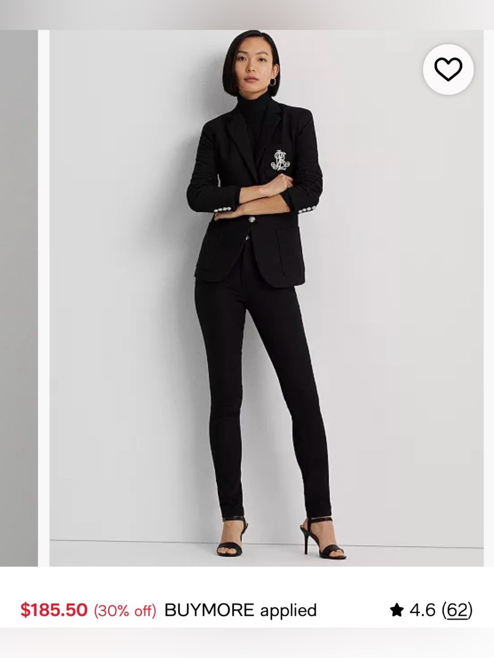 Ralph Lauren Black Tailored Blazer